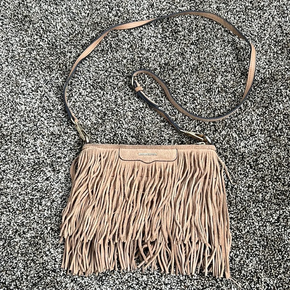 Rebecca Minkoff Brown Fringe Crossbody, worn once
